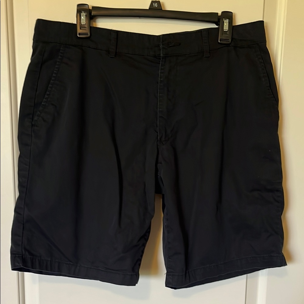 Claiborne Black Flat Front Shorts Classic Design